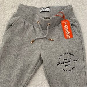 NWT GREY SWEATPANTS || SUPERDRY